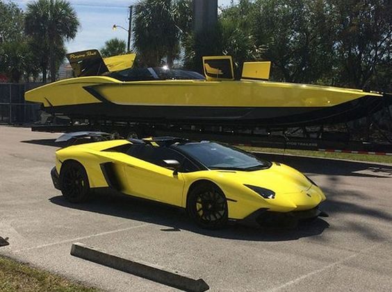 There is a floating version of the Lamborghini Aventador. The 'Aventaboat' will cost you a cool $1.4 million dollars.