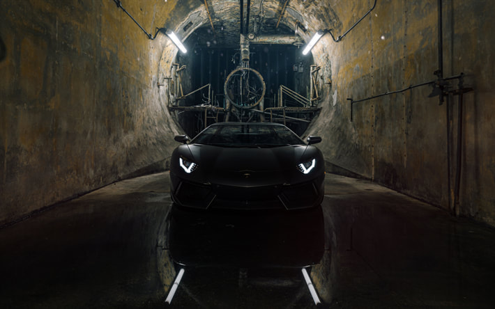 2019 Lamborghini Aventador, 2019 supercars, black 2019 Aventador Lamborghini - Wow Factor
