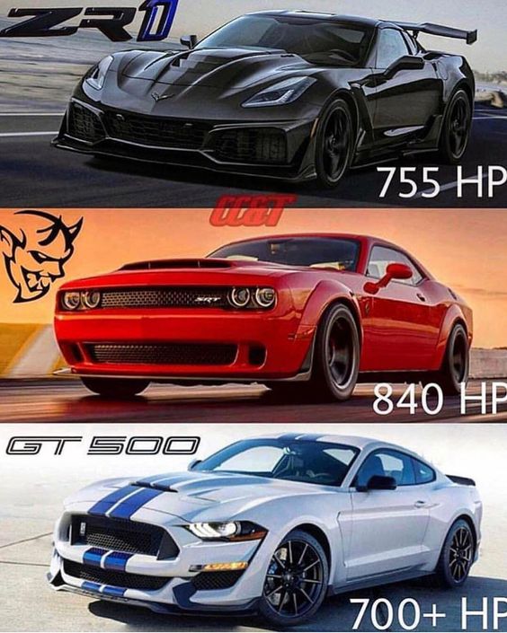 Super Sports Cars, ZR1 Or Demon Or GT500, Choose One - Vote On Site
