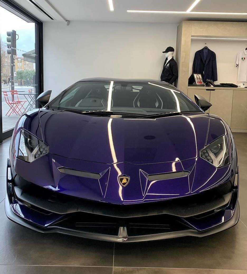The All New Lamborghini Aventador SVJ in purple