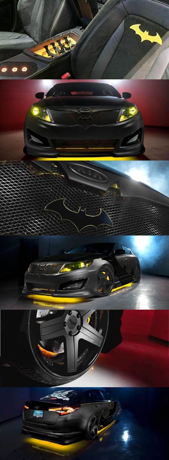 Attention to detail is our obsession, as shown here by the contrast Batman-inspired Kia Optim